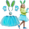 Girls Blue & Green Bunny Costume