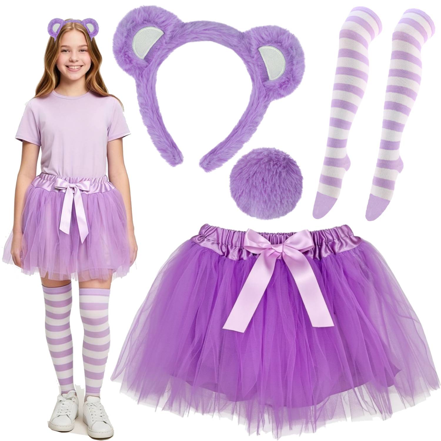 Women Bear Costume 5-Piece Set (6 Colors Available)