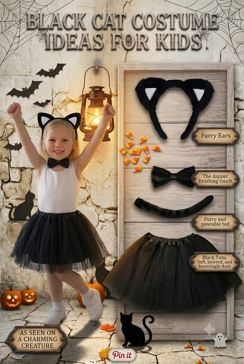 Kids Black Cat Costume